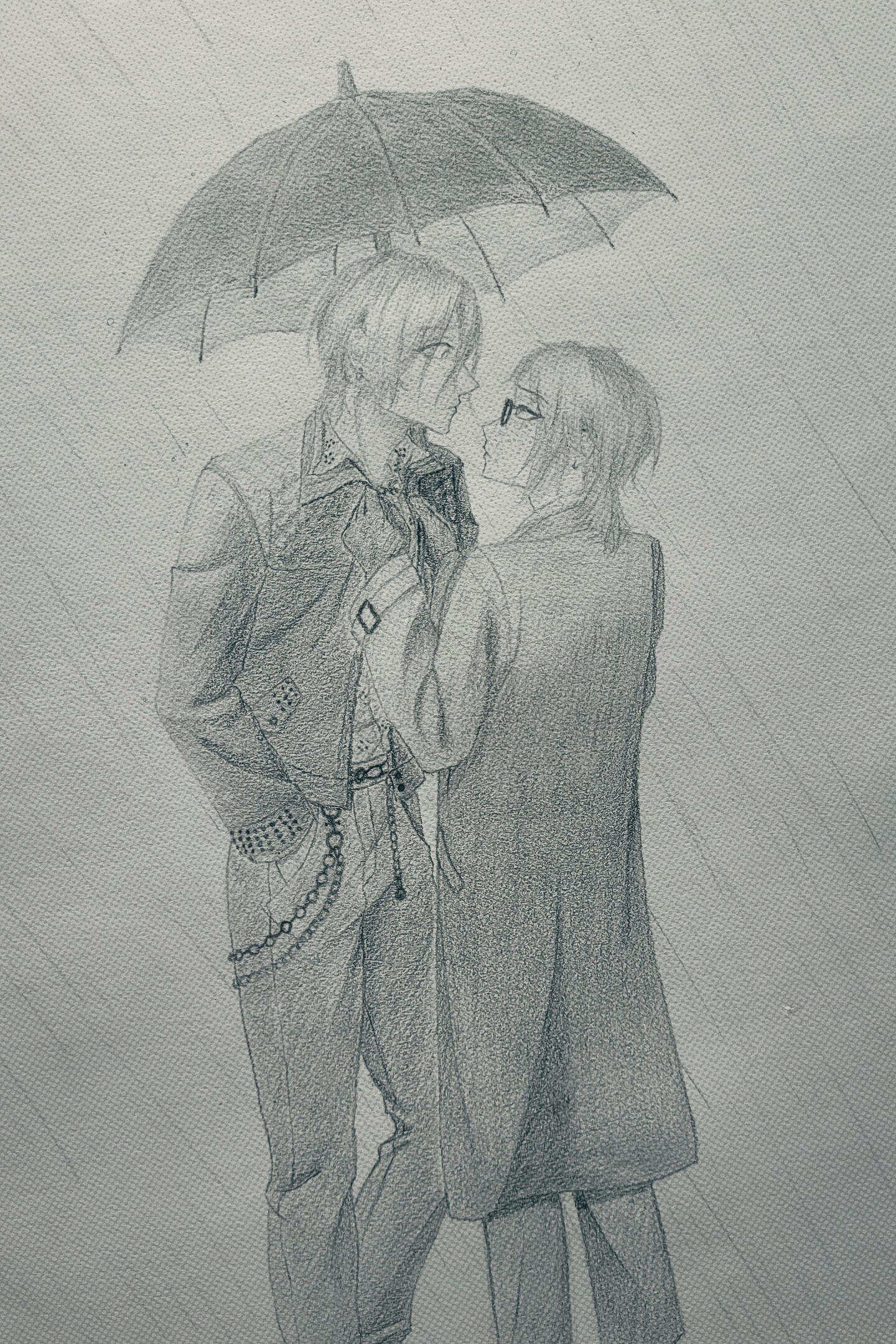 sketch of angel yohei smoking in heaven